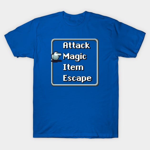 RPG BATTLE MENU - MAGIC T-Shirt by Force Restart